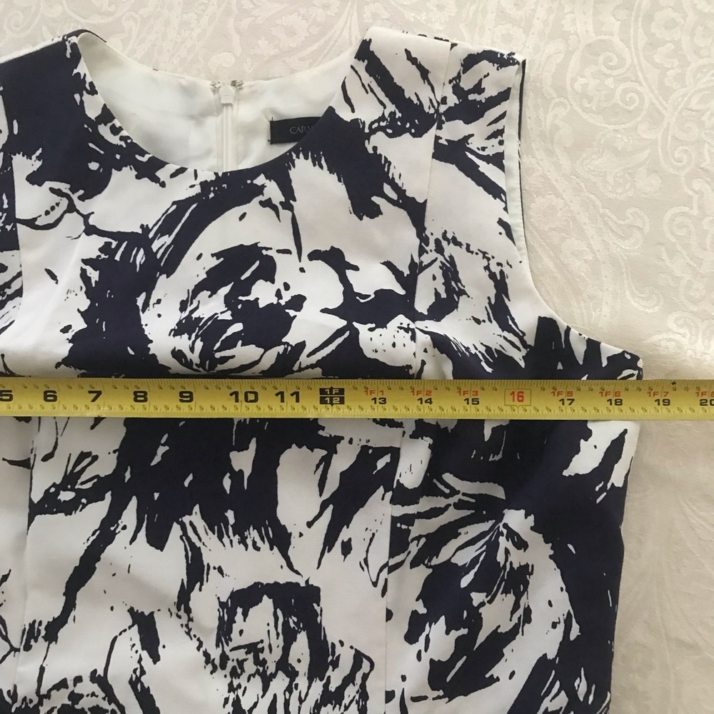 NWT! CARMEN MARC VALVO floral midi dress SZ 12 - Picture 12 of 15